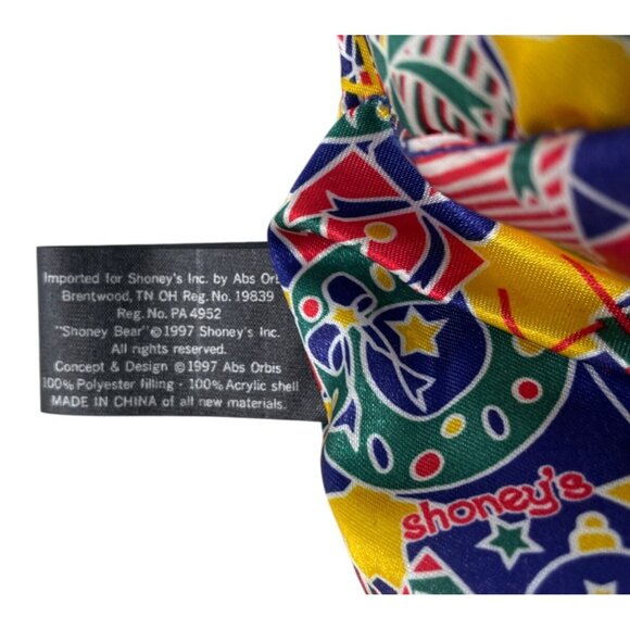 Shoney’s Teddy Bear Reversible Package Unzip Plush Bear 1997 Collector’s Edition - Picture 5 of 9